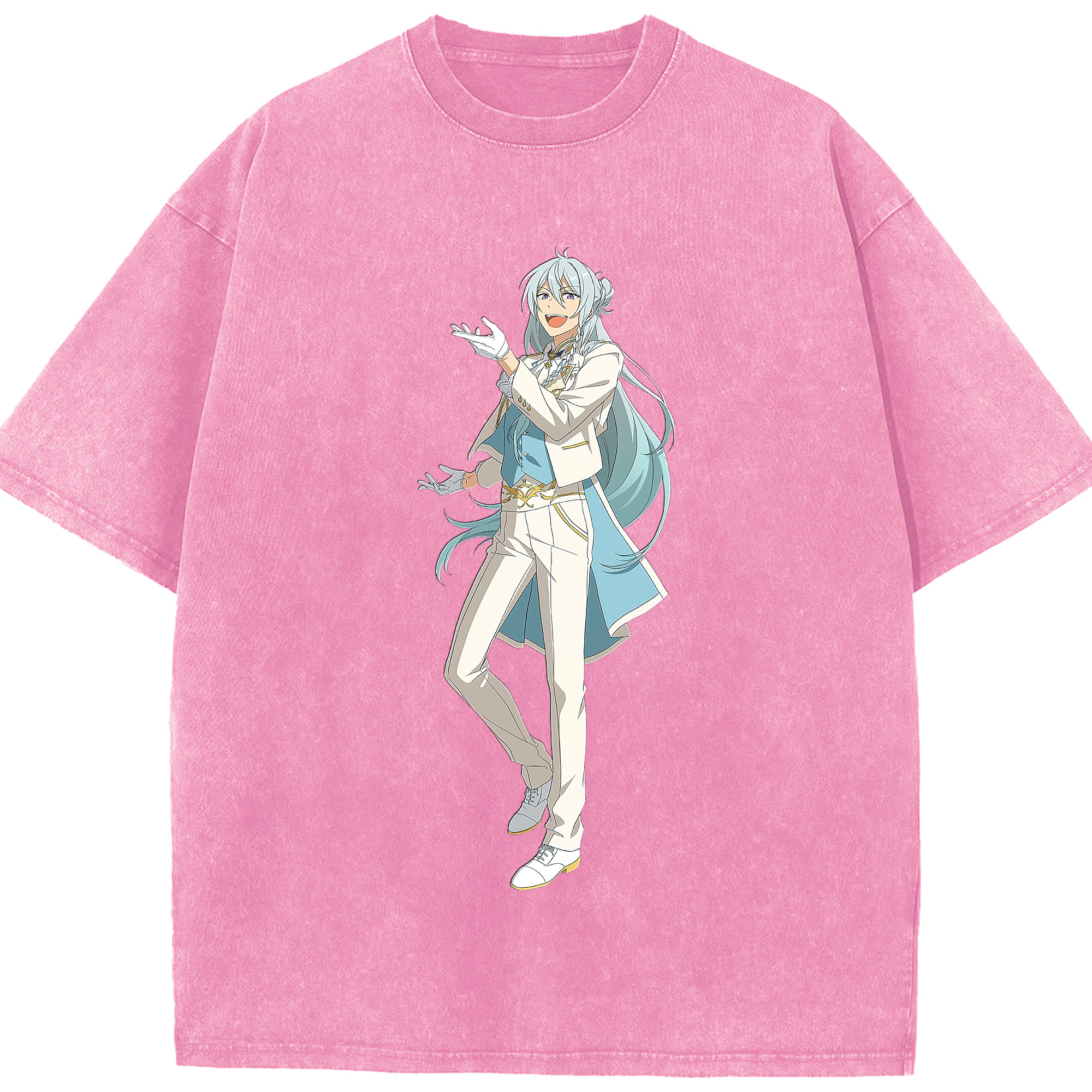 （画像用） あんさんぶるスターズ! Ensemble Stars 綿100% ヴィンテージ風 半袖Tシャツ（フロントプリント）